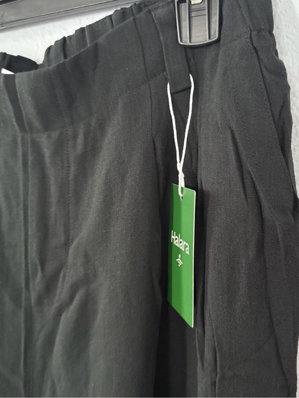 Halara women’s Black Casual Elastic-Waist Pants size L regular nwt